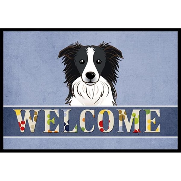 Carolines Treasures BB1427JMAT Border Collie Welcome Indoor & Outdoor Mat; 24 x 36 in. BB1427JMAT - main